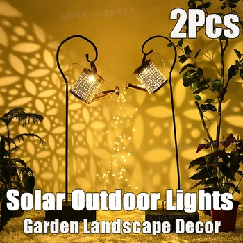 2шт солнечных фонарей для бутылок с водой на открытом воздухе, светодиодных полых проекционных душевых кабин, садов во внутреннем дворе, пейзажных вставок, водонепроницаемых подвесных светильников