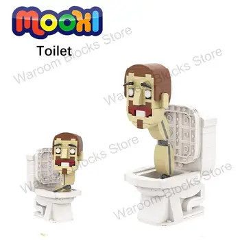 MOC1312 Horror Series Toilet Man Brick Skibidi, Фигурка для унитаза, Строительные блоки, Игрушка для детей, Креативный подарок, собранный своими руками
