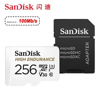 SanDisk HIGH ENDURANCE Micro SD 128 ГБ 32 ГБ 64 ГБ 256 ГБ U3 V30 4K Карта Памяти Micro SD SD/TF Флэш-Карта microSD для Монитора Видео