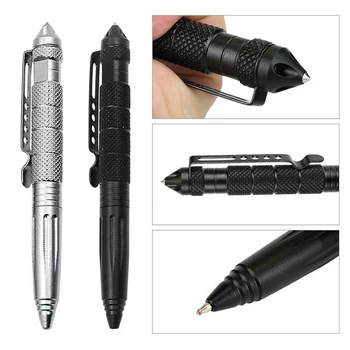 Авиационная алюминиевая аварийная ручка, персональная тактическая ручка для самообороны, Многоцелевая металлическая цветная тактическая ручка, стеклянный разбитый прибор
