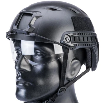 Быстрый тактический шлем с защитными очками (тип BJ), с Боковой рейкой и креплением NVG, для Страйкбола, пейнтбола, охоты, стрельбы на открытом воздухе
