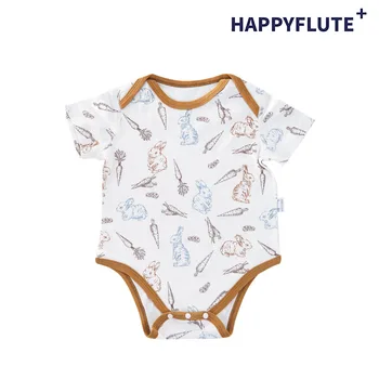 Детская одежда Happyflute для новорожденных мальчиков и девочек, бамбуковые хлопковые детские ползунки с короткими рукавами, боди для младенцев