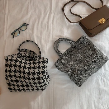 Женская сумка-тоут большой емкости с поясом-ласточкой в полоску под зебру, высококачественная коробка для покупок, ланч-бокс для путешествий Fashion Ins