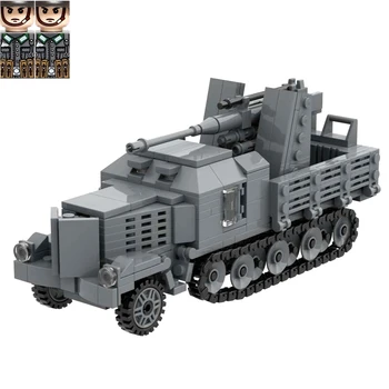 Игрушечная военная модель moc Bricks, Самоходные тележки на 18-тонных тракторах, строительный блок, подарок солдатам армии 2