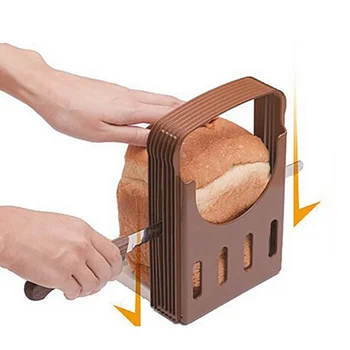Кухонный складной бытовой прибор для выпечки хлебных тортов, ломтерезка для тостов, ломтерезка для выпечки хлеба, вспомогательная пластиковая ломтерезка
