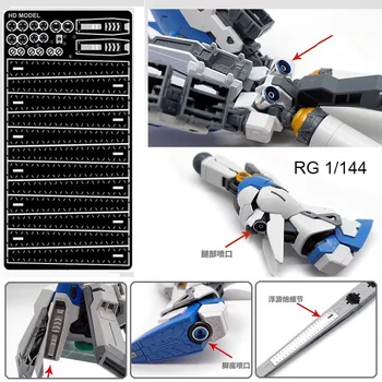 Модель аниме-меха RG 1/144 Hi-v Обновление металла Детали набора аксессуаров Модификация Листа травления