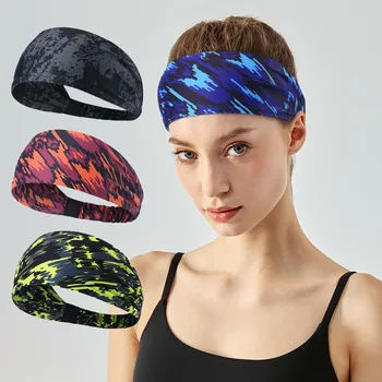 Повязка на голову Спортивная повязка для волос Тренировки Теннис Фитнес Пробежка Баскетбол Бег Спортивная повязка для пота Женщины Мужчины