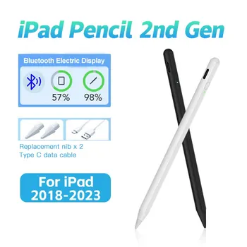 Стилус для Ipad Pencil 2-го поколения с функцией Bluetooth с прямым отклонением ладони, смарт-экран для рисования Ipad Pro 11 12.9 2018 - 2022 Mini 6