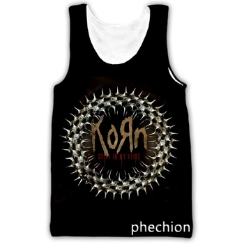 phechion/ Новая мода для мужчин/женщин, Korn Band, жилет без рукавов с 3D принтом, уличная одежда, мужская свободная спортивная майка A239