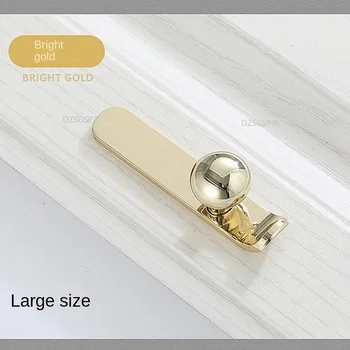 Ручка из цинкового сплава, Современный минималистичный Черно-золотой комод, Дверца с одним отверстием, Креативная ручка для шкафа