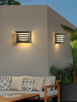 Современный и минималистичный наружный настенный светильник, настенный светильник для балкона, светильник для внутреннего двора виллы, водонепроницаемый светильник для входной двери