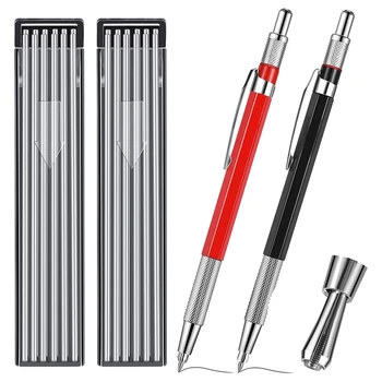 1 комплект красно-черных карандашей для сварки с 24 серебряными заправками, механические ножницы для изготовления карандашей по металлу Со встроенной точилкой