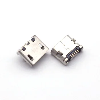 100шт micro USB 5pin 5.9 мм DIP2 без стороны B тип Плоский рот без загибающейся боковой Розетки Для Мобильного Телефона Mini USB