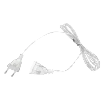 2 Шт Кабель-удлинитель Вилка-провод Шторные светильники Освещение Цветная светодиодная лампа Инструмент для удлинения кабеля Пластиковый шнур