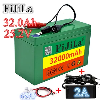 24V 32,0Ah 6s3p 18650 Batterie Lithium-Batterie 25,2V 32000mAh Elektrische Fahrrad Moped/Elektrische/Li ionen Akku mit ladegerät