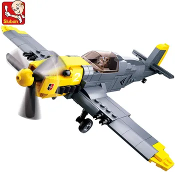289ШТ WW2 ВВС BF-109 Истребитель Строительные блоки Наборы Военный самолет Модель Кирпичи Фигурки развивающие игрушки для детей