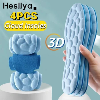 3D стельки для точечного массажа стоп Для мужчин и женщин, мягкие дышащие спортивные подушки, вставки, впитывающие пот, дезодоранты, стельки для обуви