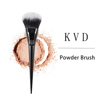 Kat Von D-Кисть для макияжа, 22-дюймовая кисть для пудры, мягкие волокна волос, элегантная черная ручка, брендовые кисти для макияжа для женщин