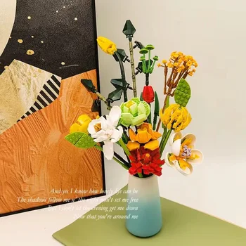 Mork 034001 Строительный блок Модель букета, Креативная серия цветов 