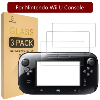 Mr.Shield [3 упаковки] Защитная пленка для экрана консоли Nintendo Wii U [Закаленное стекло] [Японское стекло твердостью 9H] Защитная пленка для экрана