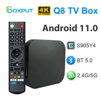 Q8 Amlogic SW905Y4 OTA Smart TV Box Andorid 11,0 4 ГБ 32 ГБ Голосовой Помощник 4K Видео 2,4 G 5G WiFi BT5.0 Четырехъядерный телеприставка