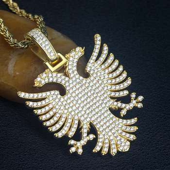 Албанский двуглавый орел, Византийское ожерелье из стерлингового серебра с инкрустацией льдом