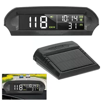 Беспроводной Головной дисплей HUD GPS Спидометр Часы Высота над уровнем моря USB Универсальные Аксессуары для зарядки Temp Солнечная Цифровая Автомобильная батарея K2X4