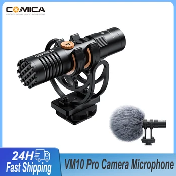 Видеомикрофон для камеры Comica VM10 Pro с амортизатором, регулятором усиления и микрофоном Deadcat Shotgun для смартфонов, зеркальной камеры