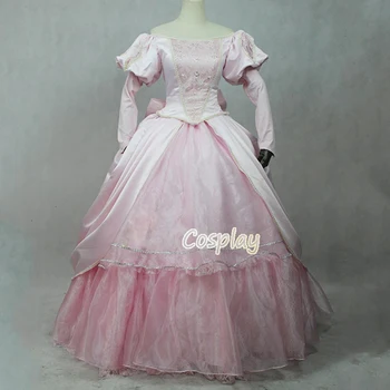 Высокое качество Ариэль Принцесса Розовый Косплей Костюм Платье Для Вечеринки В честь Хэллоуина Костюмы На Заказ
