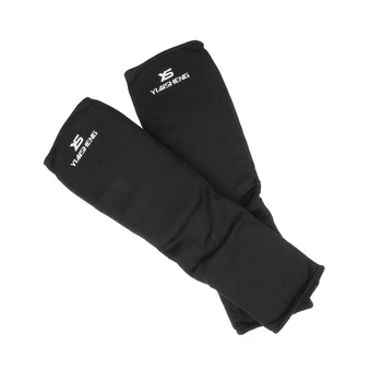 Защита подъема голени для тхэквондо каратэ ММА Тканевая накладка для ног XL Черный