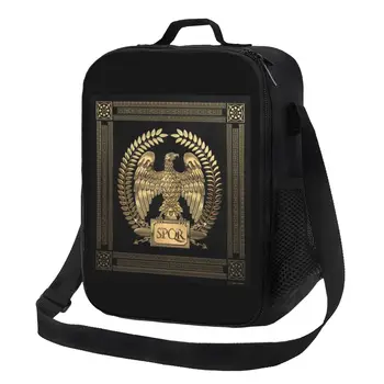 Золотой Императорский орел Рим SPQR Изолированная сумка для ланча для женщин с эмблемой Римской империи, Термосумка для бенто, касса для пикника, путешествия
