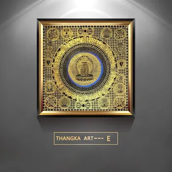 Золотой Тибетский Плакат с Буддой Тханка Вера, Тибетская Мандала, холст, принт и настенные художественные картины для домашнего декора, подарок Куадроса