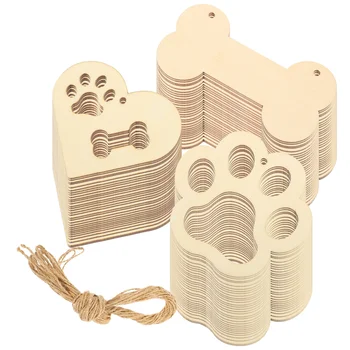 Игрушка для щенков, креативная деревянная стружка, граффити, собачья кость, этикетки для багажа, уникальные вырезы для тегов, детские