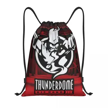 Изготовленные на заказ сумки Thunderdome Breaking Hardcore Gabber на шнурке Для женщин и мужчин, Легкий рюкзак для хранения музыкальных фестивалей, спортивного зала
