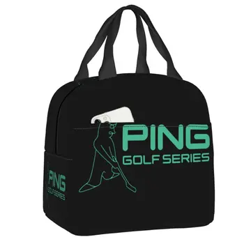 Изолированная сумка для ланча с логотипом Golf для работы, школы, сменный холодильник, термальный ланч-бокс, женские детские сумки-тоут
