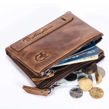 Кожаный винтажный мужской кошелек TopFight, портмоне, маленький мини-держатель для карт, цепочка, цена, Топовый мужской Тонкий кошелек с застежкой-молнией для монет