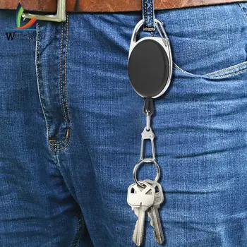 Кольцо для ключей для ловли нахлыстом, втягивающее устройство, экстрактор, выдвижная цепочка для ключей, катушка, держатель значка