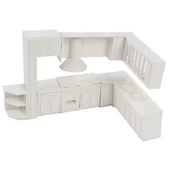 Кукольный домик, миниатюрный игрушечный домик, формы для кухонной мебели, набор для домашнего декора