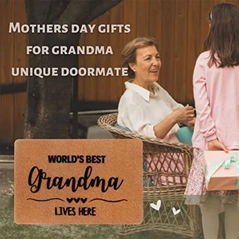 Лучшая бабушка в мире живет здесь, классические коричневые коврики для пола, мягкое одеяло