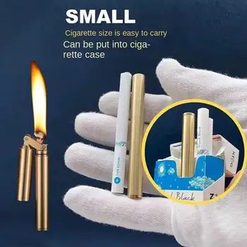 Мини-зажигалку с керосиновой горелкой Можно поместить в коробку для сигарет, Цилиндрическую зажигалку с декомпрессионным шлифовальным кругом, нунчаки