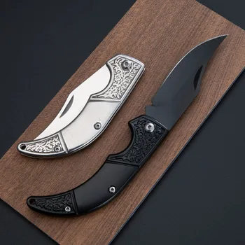Мини-нож с рисунком из нержавеющей стали, складной нож, креативный и портативный многофункциональный нож