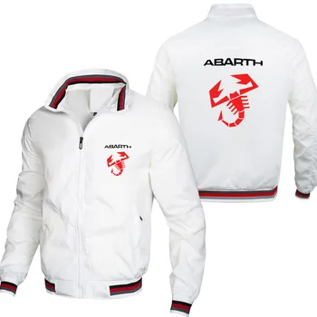 Мужское пальто топ в стиле хип-хоп, уличная мужская куртка с логотипом abarth, уличная мужская куртка-бомбер, весенне-осенняя ветрозащитная куртка, мужская