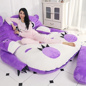 Мультяшный матрас Тоторо ленивый диван-кровать Подходит для детей коврики-татами милый фиолетовый матрас для спальни мягкий удобный диван-кровать
