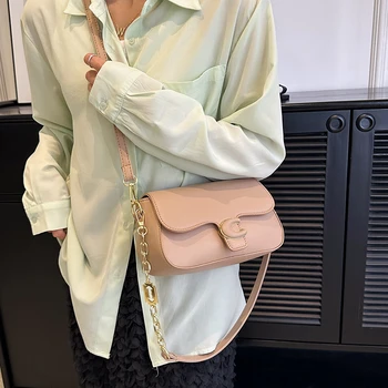 Новая Модная Универсальная Маленькая Женская Прямоугольная сумочка через плечо в Корейском стиле из мягкой искусственной кожи для покупок через плечо, Кошельки, сумка