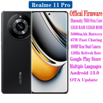 Официальный Новый Мобильный Телефон Realme 11 Pro 5G Android 13 6,7 