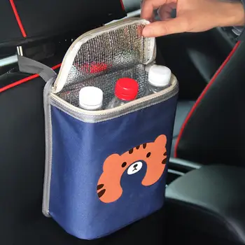 Переносная сумка для изоляции спинки сиденья автомобиля с милым мультяшным рисунком, сумка для льда, сумка для еды для рабочих на пикнике на открытом воздухе