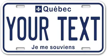 Персонализированный номерной знак автомобиля в Квебеке | Изготовленная на заказ табличка в Квебеке для передней части автомобиля | Украшение дома Металлическая вывеска на стене