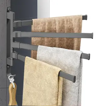 Поворотная вешалка для полотенец на 180 градусов Высококачественный Держатель для полотенцесушителя Универсальная Настенная Вешалка для полотенец для ванной Комнаты кухни гардероба