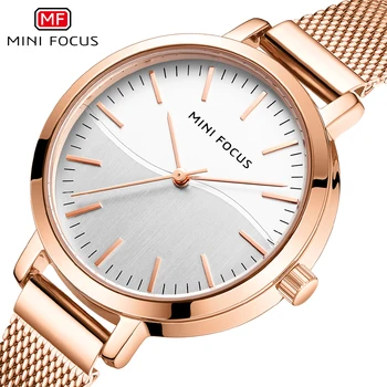 Роскошные женские часы бренда MINI FOCUS Водонепроницаемые Модные кварцевые женские наручные часы из нержавеющей стали Montre Femme Relogio Feminino