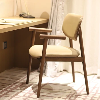 Роскошные обеденные стулья в скандинавском стиле, Деревянные Эргономичные Кухонные Обеденные стулья, Современная мебель Silla Comedor из искусственной кожи BL50CY